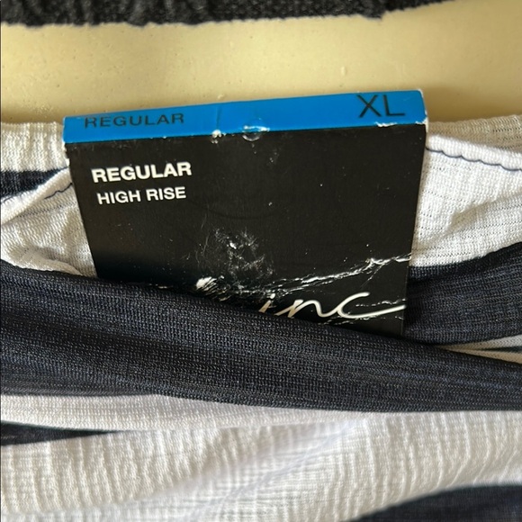 INC International Concepts Black and White Asymmetrical Wrap Skirt - Picture 6 of 7